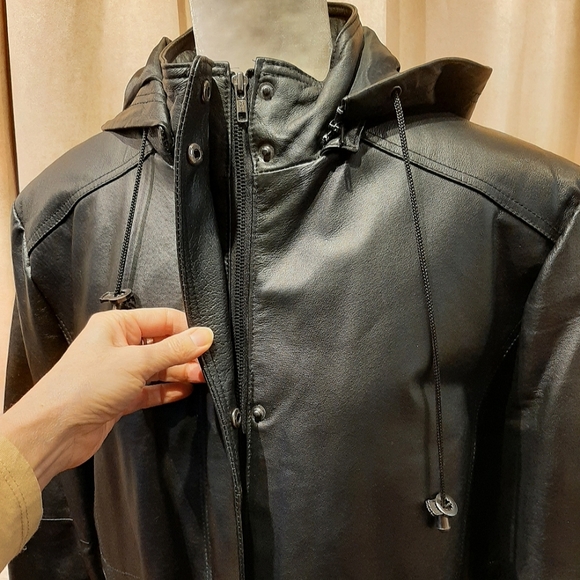 Phase Two leather Anorak coat - Picture 9 of 10